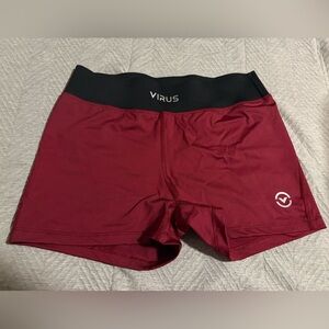 Virus Women's Red Compression Shorts size M